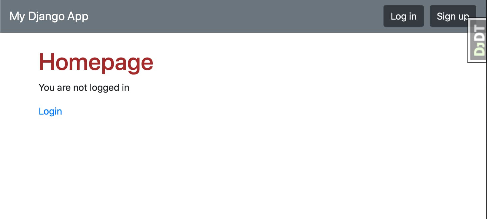 Django home page image