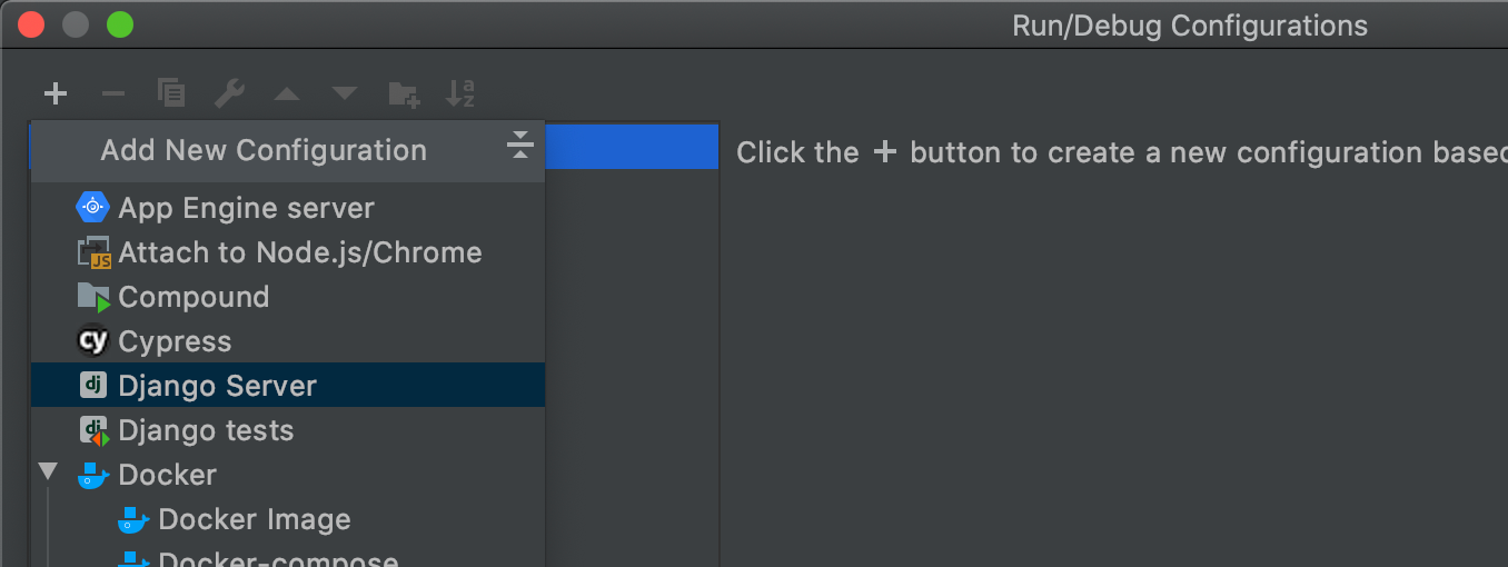Add run configuration step 2