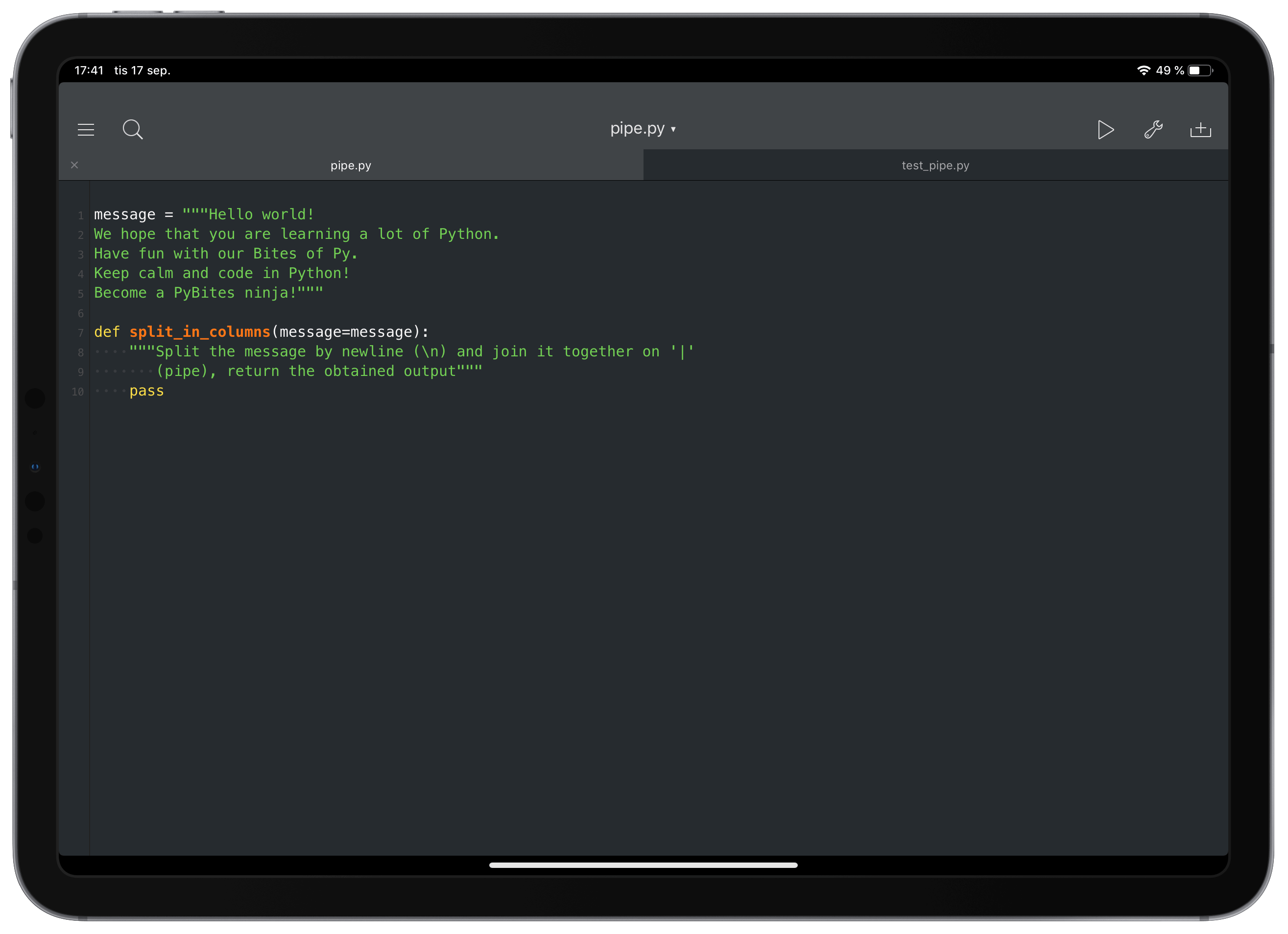 Pythonista Intro image