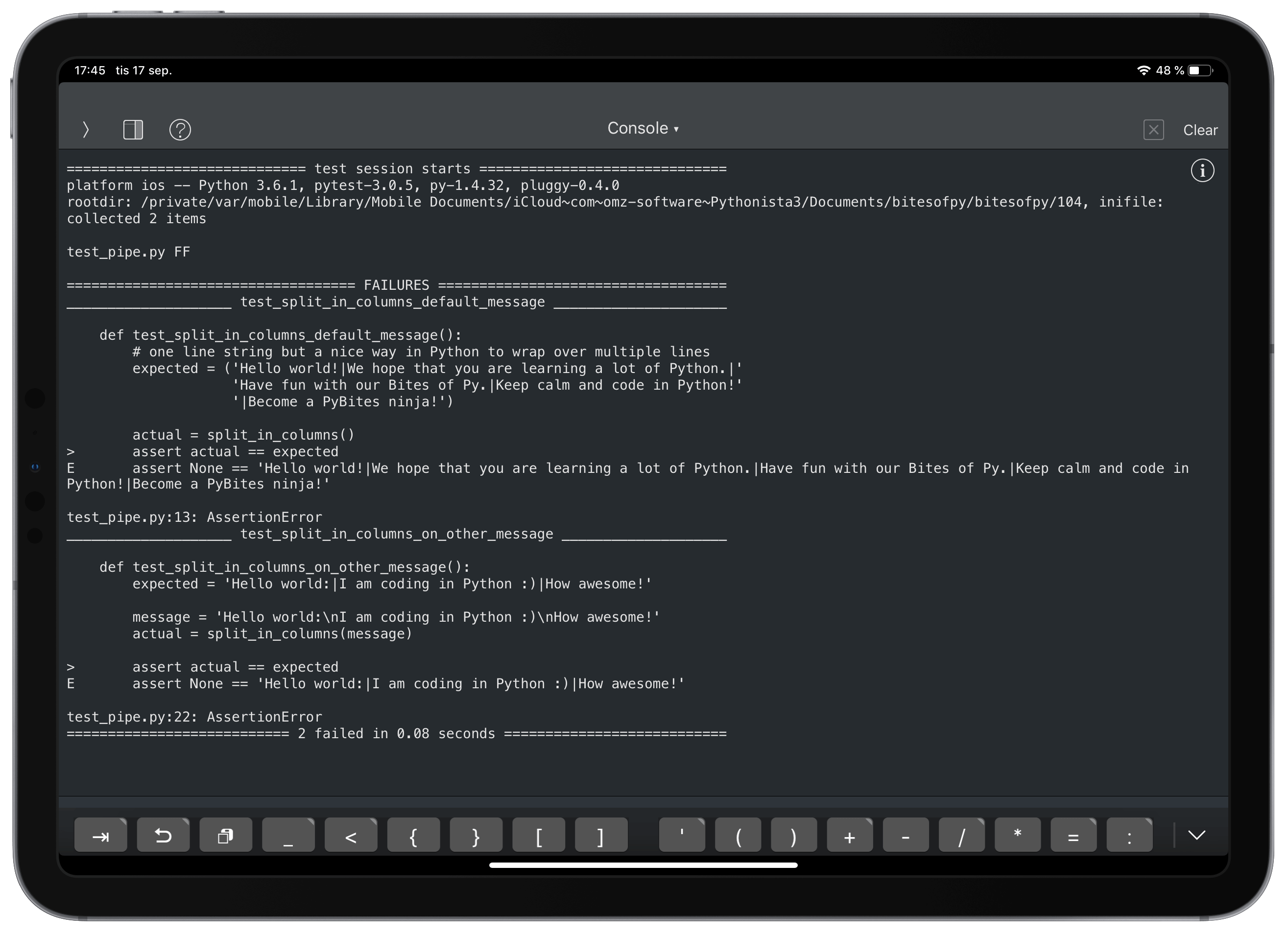 Pythonista test output image